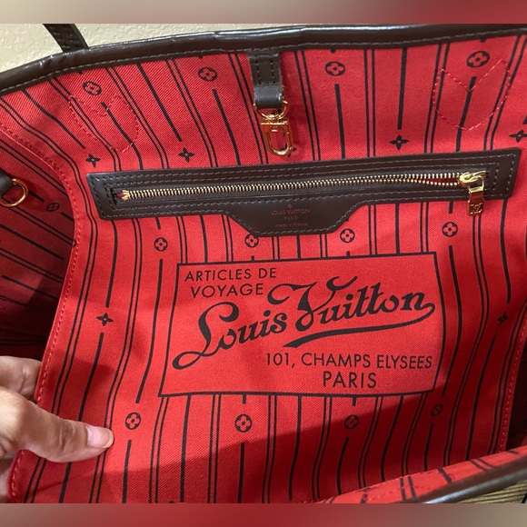 Authentic Pre Loved Louis Vuitton Neverfull MM Damier Ebene - Picture 8 of 16